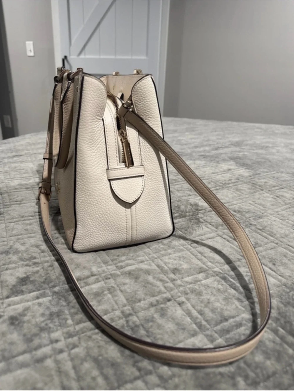 kate spade Pebbled Leather Satchel with Gold Hardware